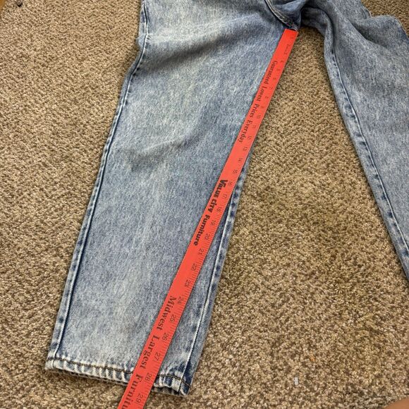 Gitano Mom Jeans Size 32 Short Blue 100% Cotton Acid Wash High Waist Vintage 80s - Picture 8 of 11